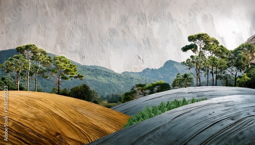 captivating landscape designs in textured wall decor