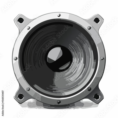 Stereo Speaker Vectors Image isolated on white background.
