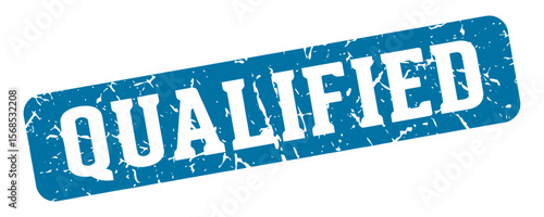 qualified rectangular sign. qualified stamp