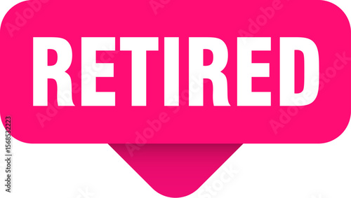 retired sticker. retired sign on transparent background