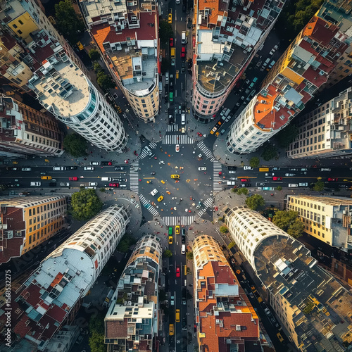 aerial view of modern city