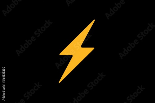 Minimalist yellow lightning bolt on black background Free Download Minimalist yellow lightning bolt on black background - GFXLoad