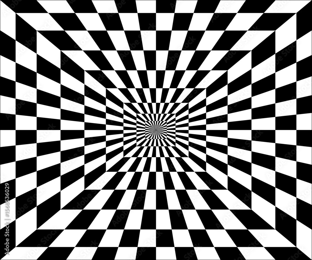 Obraz premium checkered pattern with optical illusion. abstract background for icon logo. vector illustration.
