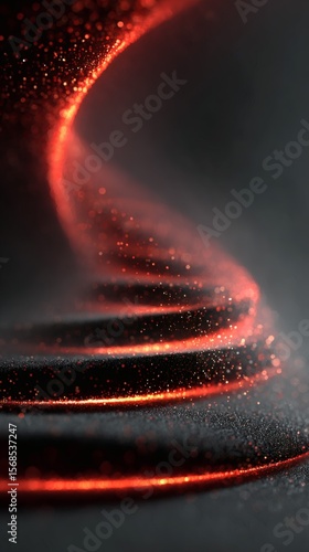 Wallpaper Mural Abstract Red Light Stream with Particles Torontodigital.ca