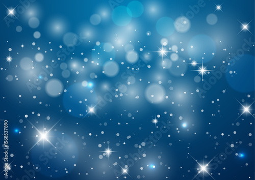 キラキラのネイビーブルーの背景素材 ( フレーム　見出し　タイトル　きらきら　背景 )