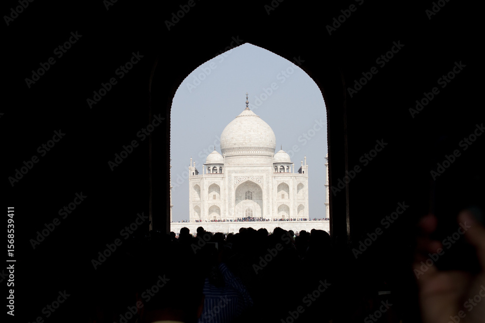 Obraz premium taj mahal silhouette
