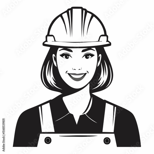Construction Worker Image Vector. Stylized Construction Worker Image Illustrations.