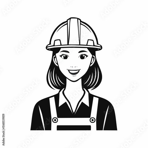 Construction Worker Image Vector. Stylized Construction Worker Image Illustrations.