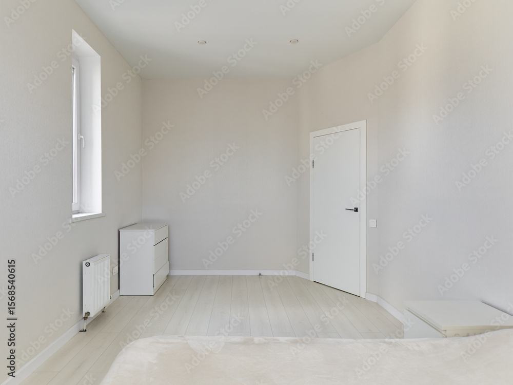 Obraz premium interior design. interior photography of an apartment for rent. One-room apartment with a simple and cozy design. High quality photo