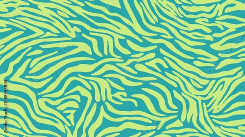 Seamless Pattern of Green Leaves Animation – Looping Botanical Motion Graphics Background

