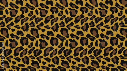Close-Up of Leopard Skin Texture with Motion Graphics Effect – Animated Animal Print Background

