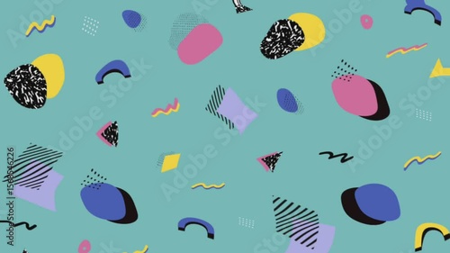 Seamless Pattern with Easter Eggs Animation – Colorful Motion Graphics Background

