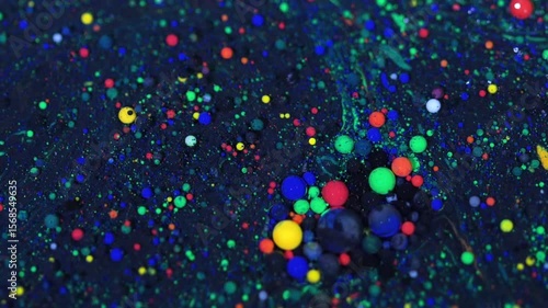 Abstract Background with Colorful Moving Bubbles – Animated Motion Graphics Vector Design

