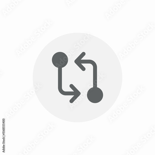 git compare icon sign vector