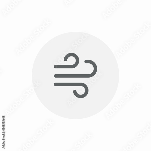 powerful wind icon sign vector