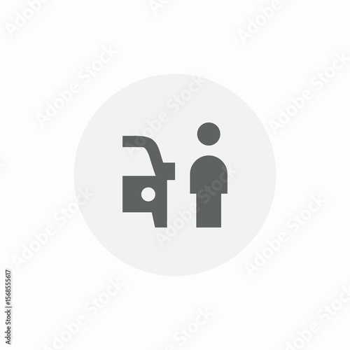 road pedestrian icon sign vector