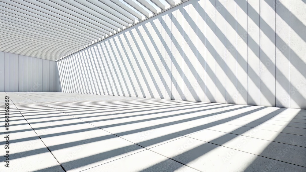 Obraz premium 3D Diagonal White Textures with Subtle Shadows — A Sleek, Contemporary Surface Aesthetic