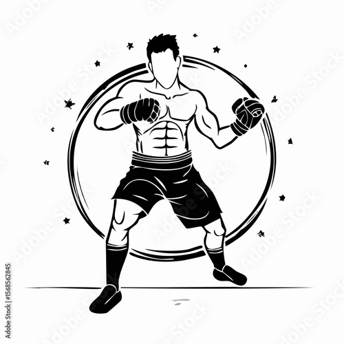 Mma Fighting Vector Image. Mma Fight Action Stock Vectors and Vector Art