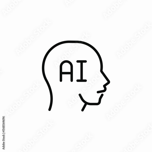 artificial intelligence icon sign vector