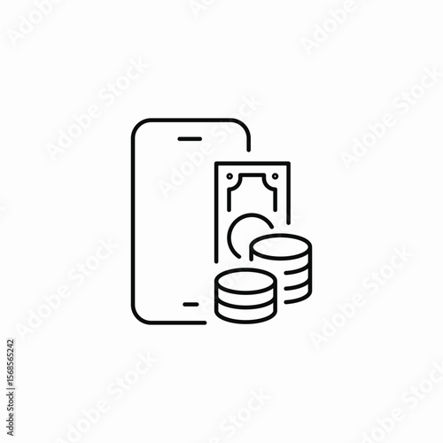 mobile payments icon sign vector
