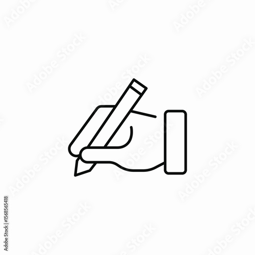 pencil hand write icon sign vector