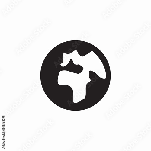 earth sphere icon sign vector