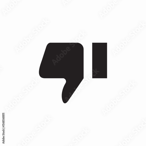 thumbs down icon sign vector