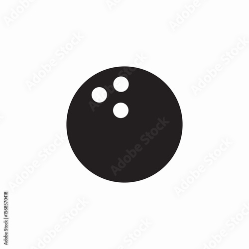bowling ball icon sign vector