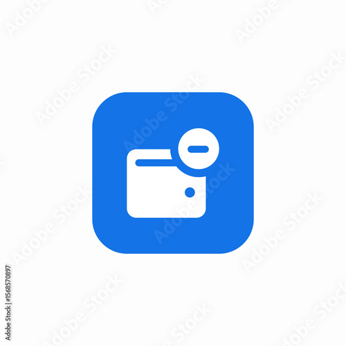 removing wallet icon sign vector