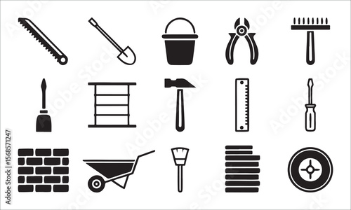 Construction tools and materials building