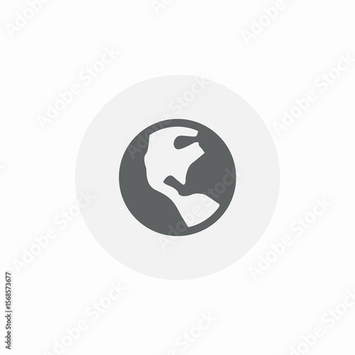 sphere earth icon sign vector