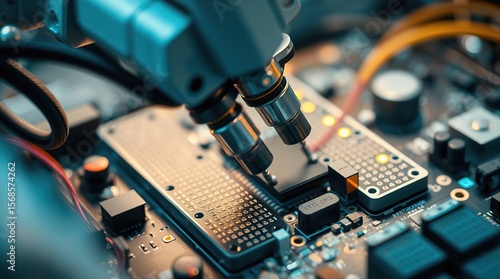 Robotic Arm Assembling Circuit Board. (1)