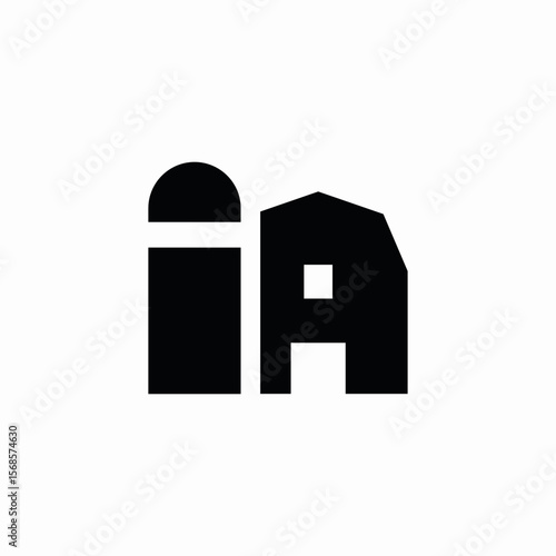 farm building icon sign vector