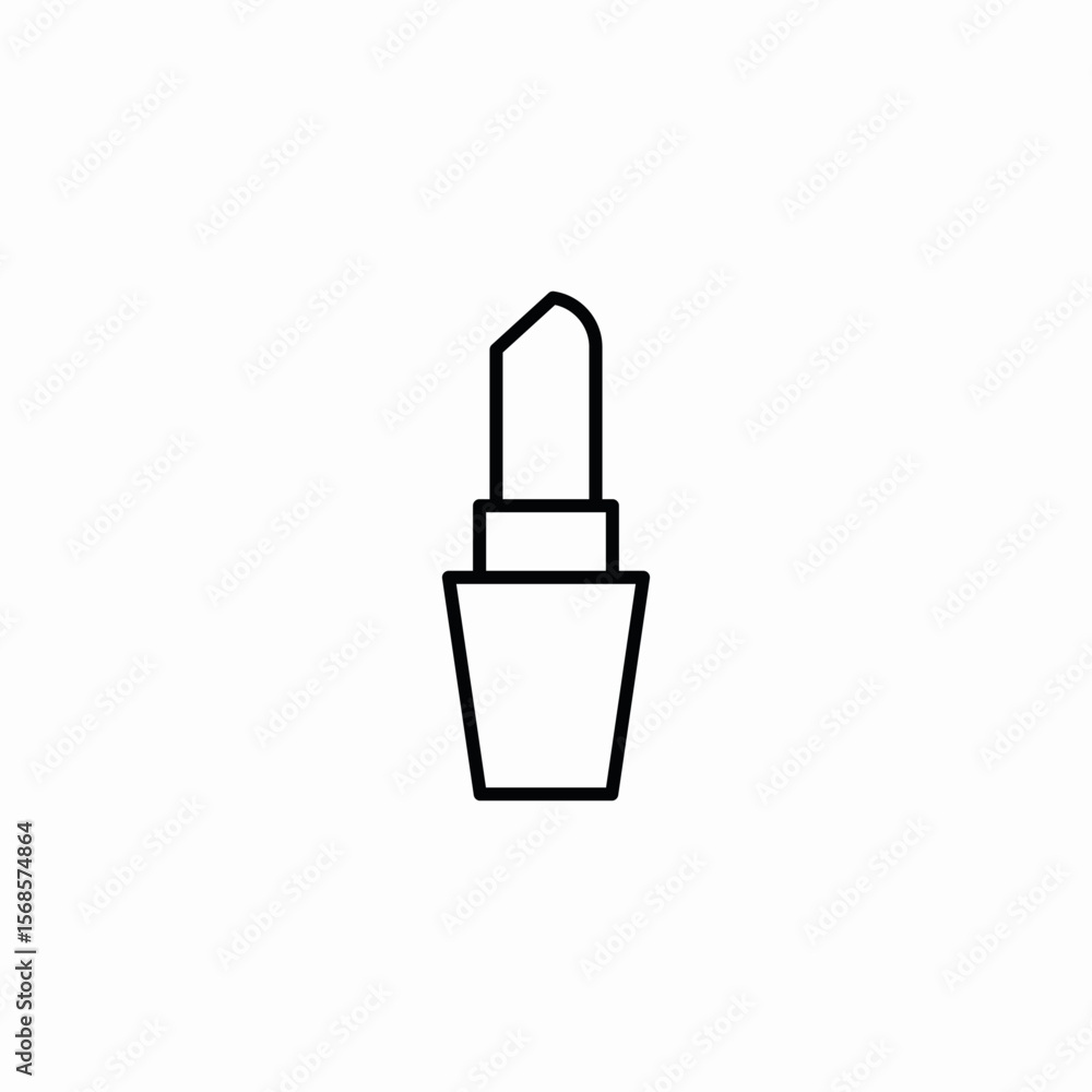 Obraz premium lipstick application icon sign vector