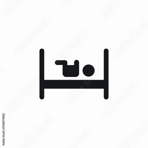 infant bed icon sign vector