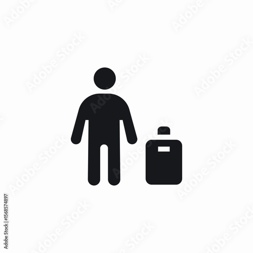 luggage belongings icon sign vector