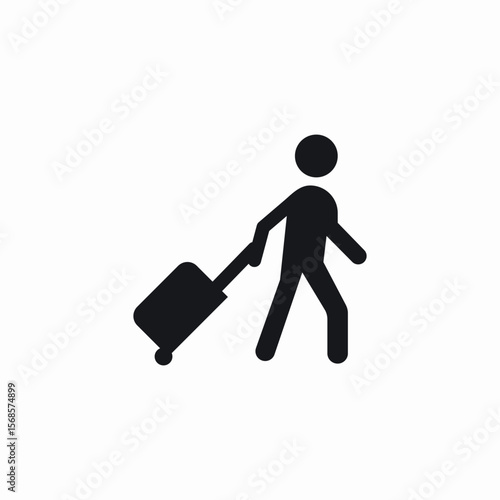 luggage passenger icon sign vector