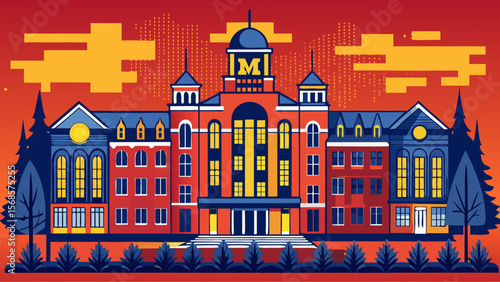 University of Michigan, Ann Arbor, reflects academic spirit through red-brick halls, majestic trees, and lively plazas full of student life.