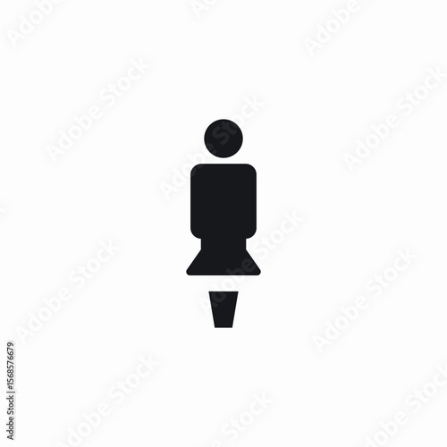 female waiting icon sign vector