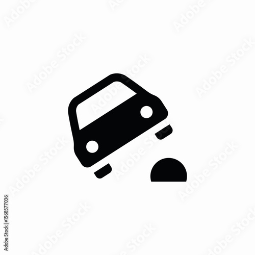 road obstacle icon sign vector