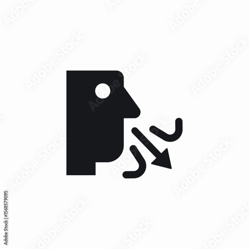 nose breathe out icon sign vector