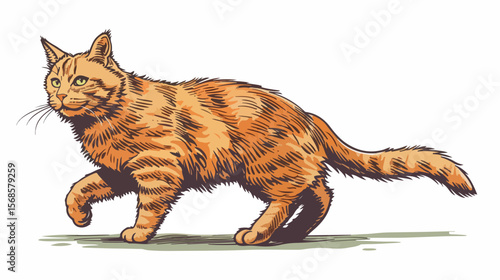 Adorable January Cat Calendar: Hand-Drawn Vector Illustration for Planners and Prints pet art cute  