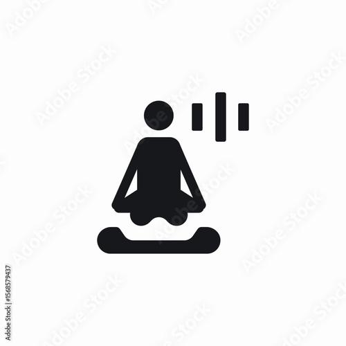 relaxing audio icon sign vector