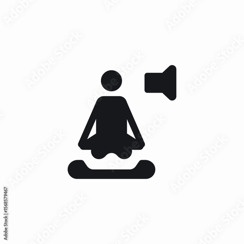 relaxing sound icon sign vector