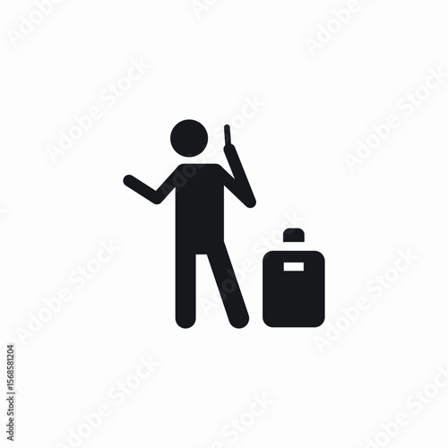 travel panic icon sign vector