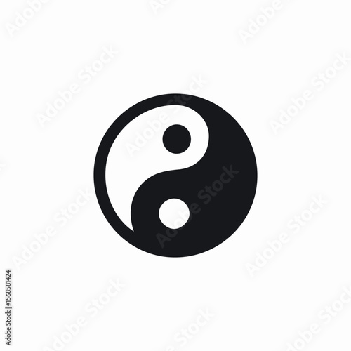 yin yang icon sign vector