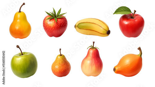 Set of the fruits drawing