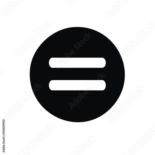 Equality black circle symbol icon graphic resource equal rights concept abstract art minimal