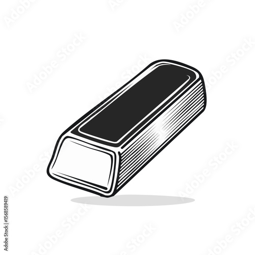 Gold bar bullion ingot illustration symbol of wealth finance prosperity vector asset design isolated on black background