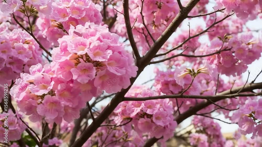 Close Up Of Pink Blossoms Blooming On Tree Branches During Daylight Close Up Of Pink Blossoms Blooming On Tree Branches During Daylight
